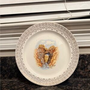 Scenic Brown and Cream Decorative Plate